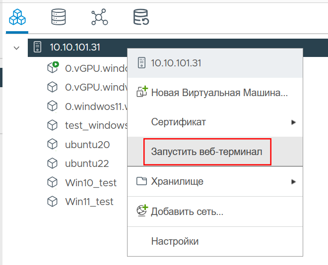 Запуск веб-терминала